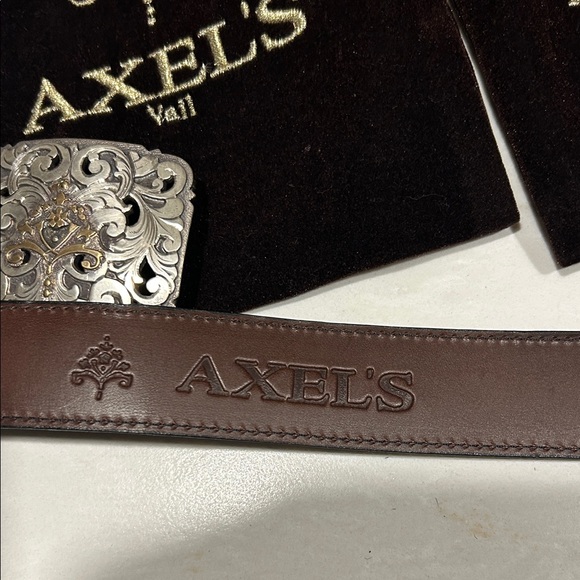 Axel\'s Vail Black & Brown Leather Belts with A Sterling Silver Buckle main image 5